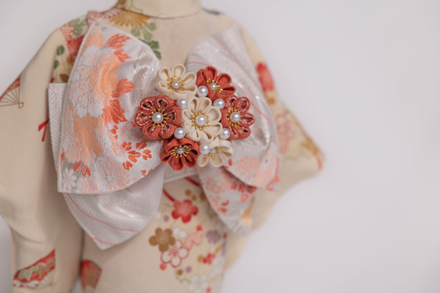 リバーシブル着物・羽織・えり飾りセット