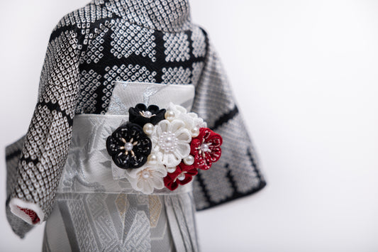 リバーシブル着物・えり飾りセット